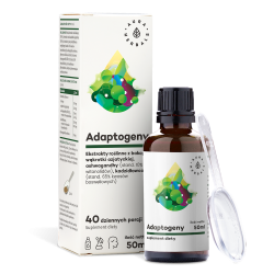 Adaptogeny Krople, Bakopa, Wąkrota, Ashwaghanda, Kadzidłowiec, Aura Herbals, 50ml