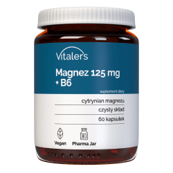 Magnez 125 mg + B6 12,5 mg, Vitalers, 60 kapsułek
