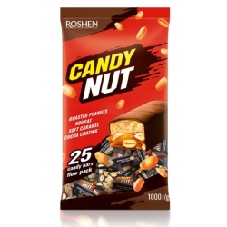 Цукерки Candy Nut нуга і мяка карамель з арахісом, Roshen, 1кг