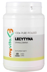 Lecytyna w Proszku Granulowana NON-GMO, Myvita, 400g