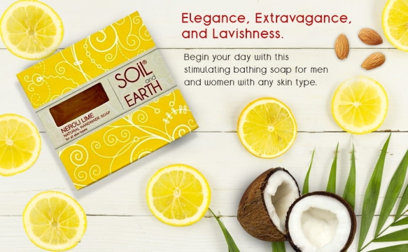Neroli i Limonka Naturalne Mydło, Soil &amp; Earth, 125g