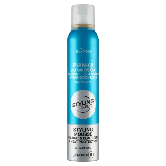 JOANNA Styling Effect Pianka do włosów Objętość i Elastyczność + termoochrona - ekstramocna 150 ml
