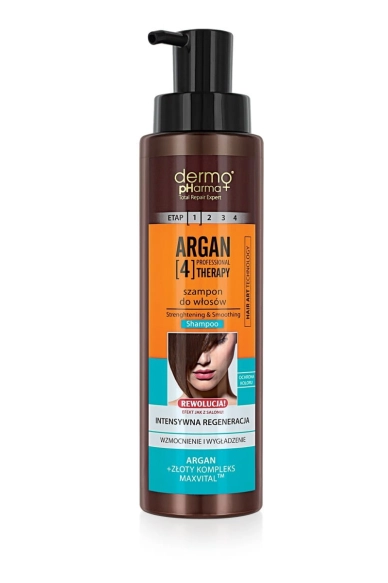 DERMO PHARMA Argan[4] Therapy Intensywna Regeneracja Szampon do włosów 400 ml