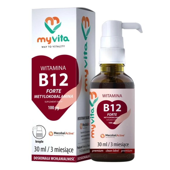 Vitamin B12 Forte Drops, Methylocobalamin, MyVIta