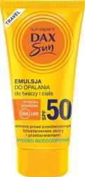 Dax Sun Emulsja do opalania do twarzy i ciała SPF 50  travel-50ml