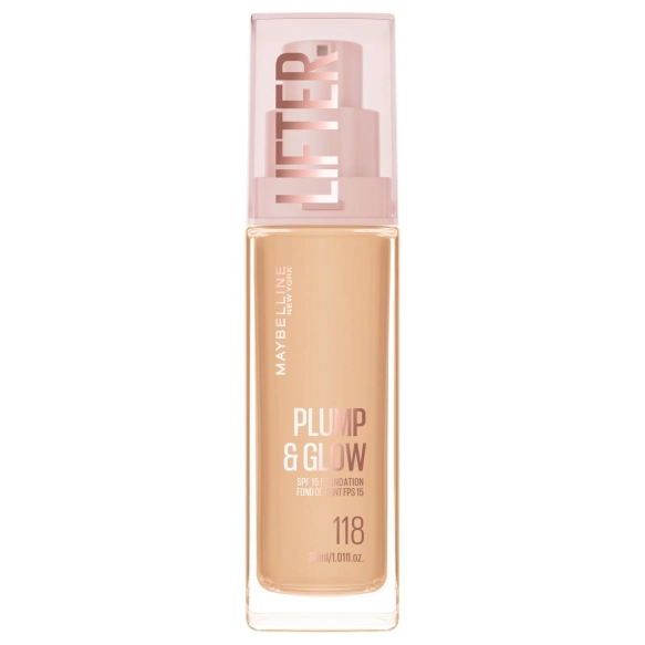 MAYBELLINE Plump&Glow Podkład rozświetlający SPF 15 nr 118, 30 ml