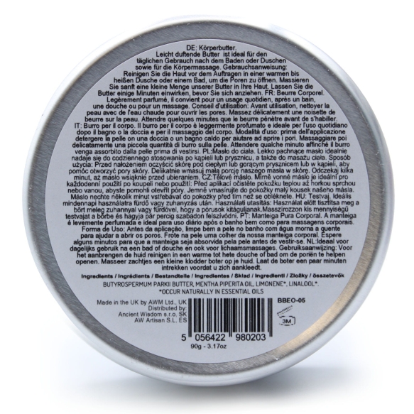 Drzewo Sandałowe Aromaterapeutyczne Masło Shea do Ciała, 90 g