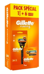 GILLETTE Fusion 5 Maszynka do golenia dla mężczyzn + 6 wkładów