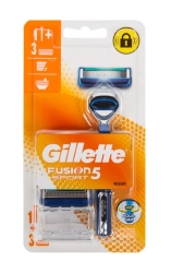GILLETTE Fusion Sport 5 Maszynka do golenia dla mężczyzn + 3 wkłady