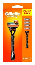 GILLETTE Fusion 5 Maszynka do golenia dla mężczyzn + 4 wkłady