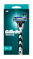 GILLETTE Mach3 Maszynka do golenia dla mężczyzn + 2 wkłady