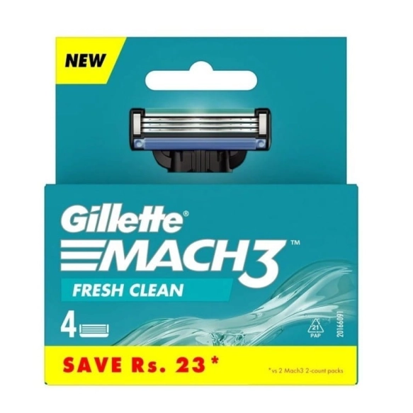 GILLETTE GILLETTE Mach3 Fresh Clean Ostrza wkłady wymienne do maszynki do golenia dla mężczyzn 1 op. - 4 szt.