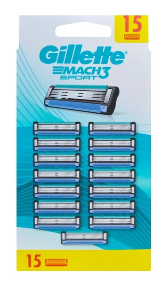 GILLETTE Mach3 Sport Ostrza wkłady wymienne do maszynki do golenia dla mężczyzn 1 op. - 15 szt.