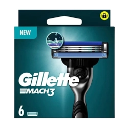 GILLETTE Mach3 Ostrza wkłady wymienne do maszynki do golenia dla mężczyzn 1 op. - 6 szt.