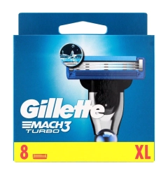 GILLETTE Mach3 Turbo Ostrza wkłady wymienne do maszynki do golenia dla mężczyzn 1 op. - 8 szt.