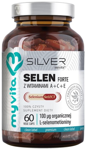 Selen Forte z Witaminami A+C+E Kapsułki MyVita SILVER PURE 60 kapsułek