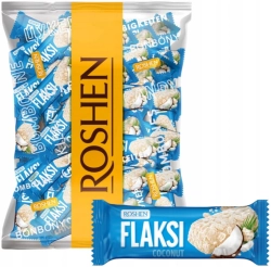 FLAKSI Cukierki kokosowe z płatkami waflowymi, Roshen, 500 g