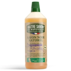 Naturalne czarne mydło w płynie do różnych powierzchni, LAWENDA, ECOCERT, Maitre Savon de Marseille, 1000ml