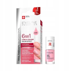 EVELINE Nail Therapy Professional Odżywka do paznokci nadająca kolor Care&Colour 6w1 - Rose 5 ml