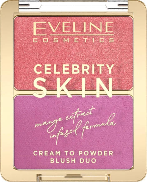 EVELINE Celebrity Róż kremowy do policzków Skin Duet nr 02