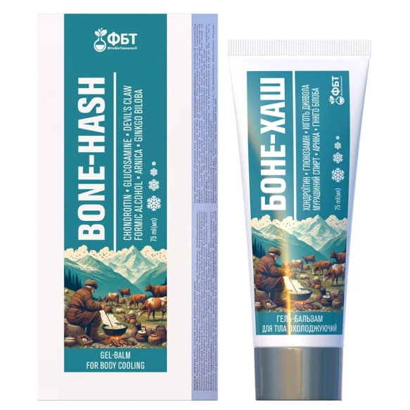 Bone-Hash Chłodzący balsam do masażu stawów, mięśni i pleców, FBT, 75 ml