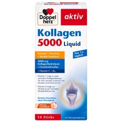 Питьевой коллаген с хондроитином и витамином C, Doppelherz Kollagen 5000 Liquid, 14 стиков