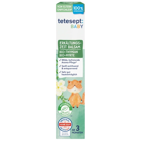 Delikatny balsam aromatyczny dla niemowląt z tymiankiem i mirtą Tetesept Baby, 30 ml
