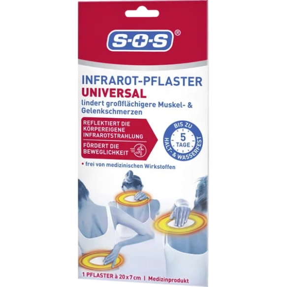 SOS Infrarot-Pflaster Universal, 1 plaster 20 × 7 cm Plaster wspomagający łagodzenie bólu mięśni i stawów