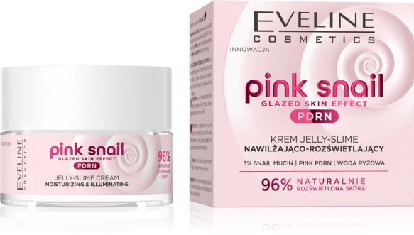 EVELINE Pink Snail Krem nawilżająco – rozświetlający Jelly Slime 50 ml
