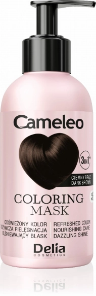 DELIA Cameleo Maska koloryzująca do włosów 3w1 Ciemny brąz 120 ml