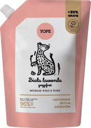 YOPE Naturalne mydło w płynie zapas Biała Lawenda i Grejpfrut 600 ml