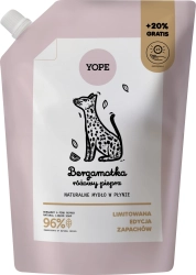 YOPE Naturalne mydło w płynie zapas Bergamotka i Różowy Pieprz 600 ml