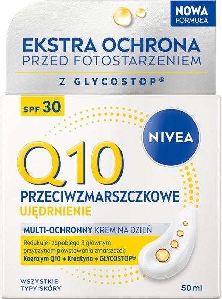 NIVEA Q10 Power Przeciwzmarszczkowy nawilżający krem na dzień SPF 30 50 ml