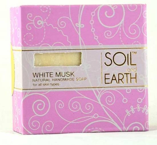 Białe Piżmo Naturalne Mydło Relaksujące i Odmładzające, Soil &amp; Earth