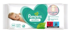PAMPERS Sensitive Chusteczki nawilżane dla niemowląt 1 op. - 52 szt.