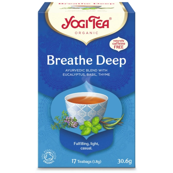 Herbata ziołowa BREATHE DEEP - Swobodny oddech, 17x1,8g, Yogi Tea