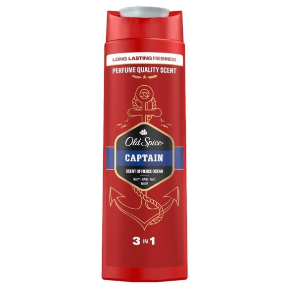 OLD SPICE Captain Żel pod prysznic i szampon dla mężczyzn 3w1 400 ml