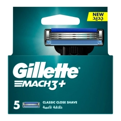 GILLETTE Mach3 Plus Ostrza wkłady wymienne do maszynki do golenia dla mężczyzn 1 op. - 5 szt.
