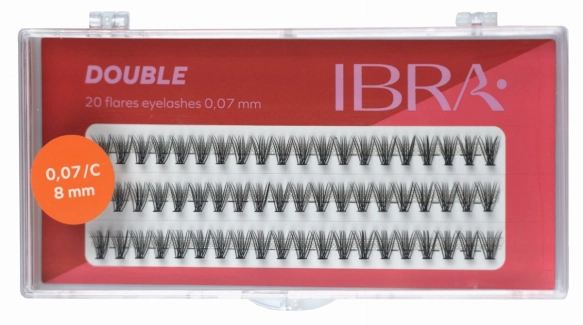 IBRA Kępki rzęs DOUBLE 0.07-C-8 mm - 1op.