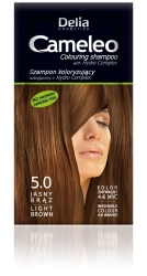 DELIA COSMETICS CAMELEO Szampon koloryzujący nr 5.0 Jasny Brąz 40ml