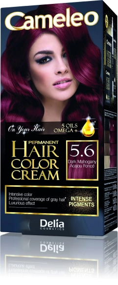 DELIA COSMETICS CAMELEO OMEGA Farba permanentna 5.6 Dark Mahogany