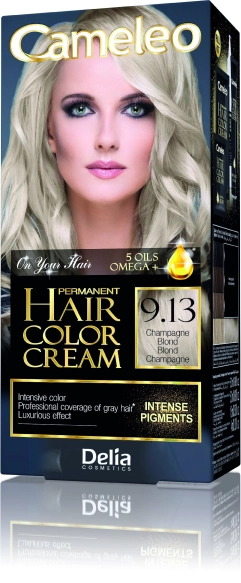 DELIA COSMETICS CAMELEO OMEGA Farba permanentna 9.13 Champagne Blond