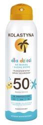 KOLASTYNA Transparentny Spray ochronny dla dzieci - na mokrą i suchą skórę SPF50  150ml