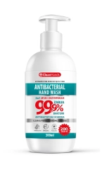 CLEAN HANDS Hand Wash Mydło antybakteryjne w płynie Bio formuła 99,9% 300 ml