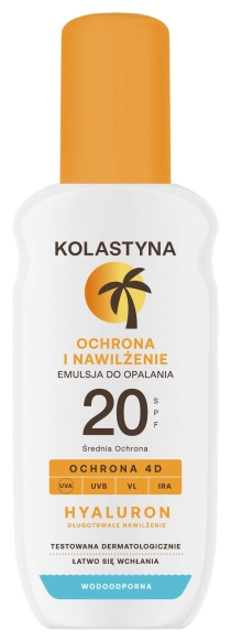 KOLASTYNA Ochrona i nawilżenie Emulsja do opalania w sprayu SPF20 150 ml