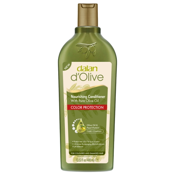 Odżywka chroniąca kolor włosów Oliwkowa DALAN d'Olive, 400 ml