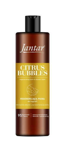 JANTAR Regenerująca Piana do kąpieli z esencją bursztynową i ekstraktem z pomarańczy - Citrus Bubbles 400 ml