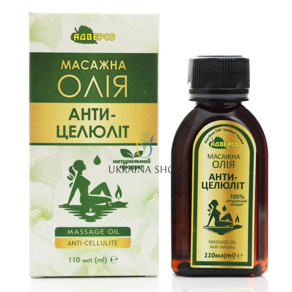 Olej do Masażu Antycellulitowy, 100% Naturalny, Adverso, 110 ml