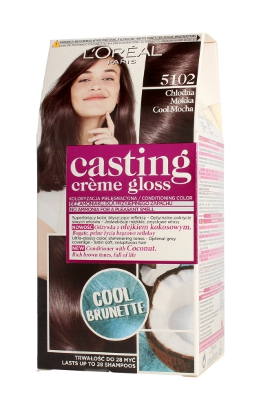 LOREAL Casting Creme Gloss Krem koloryzujący nr 5102 Chłodna Mokka  1op.