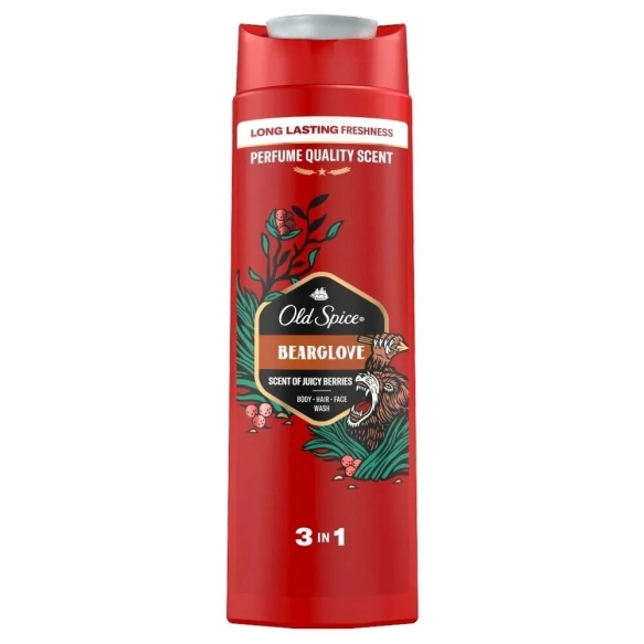 OLD SPICE Bearglove Żel pod prysznic i szampon dla mężczyzn 3w1 400 ml